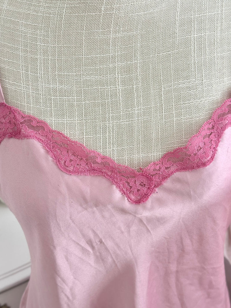 Vintage 2002 Victoria’s Secret Pink Lace Slip Dress Size: M