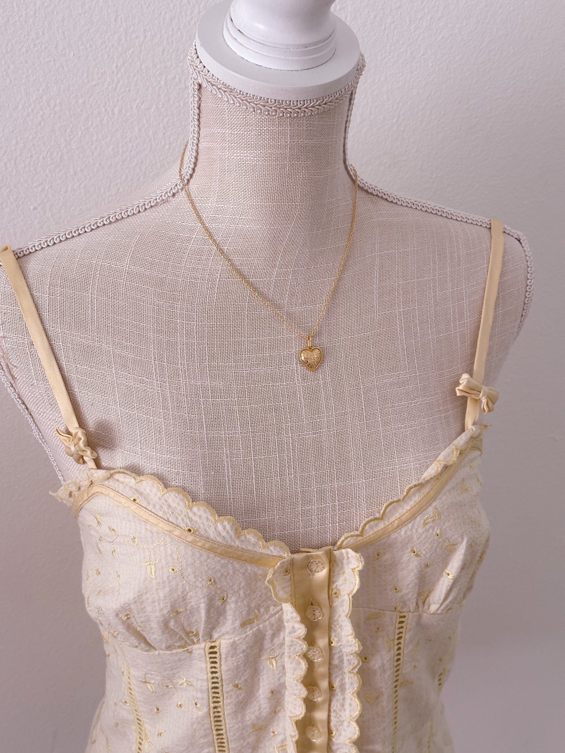 Vintage Bebe yellow milkmaid top size: S