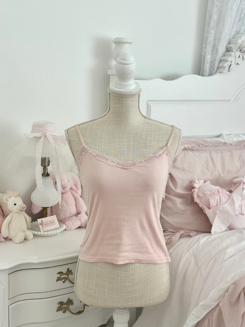 Vintage 2002 Victoria’s Secret Pink Cotton Cami Top Size: XS