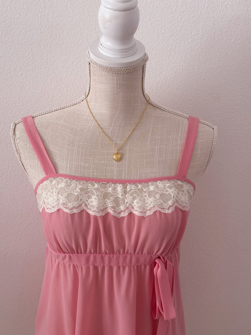 Vintage Victoria's Secret, pink baby doll set size: xs