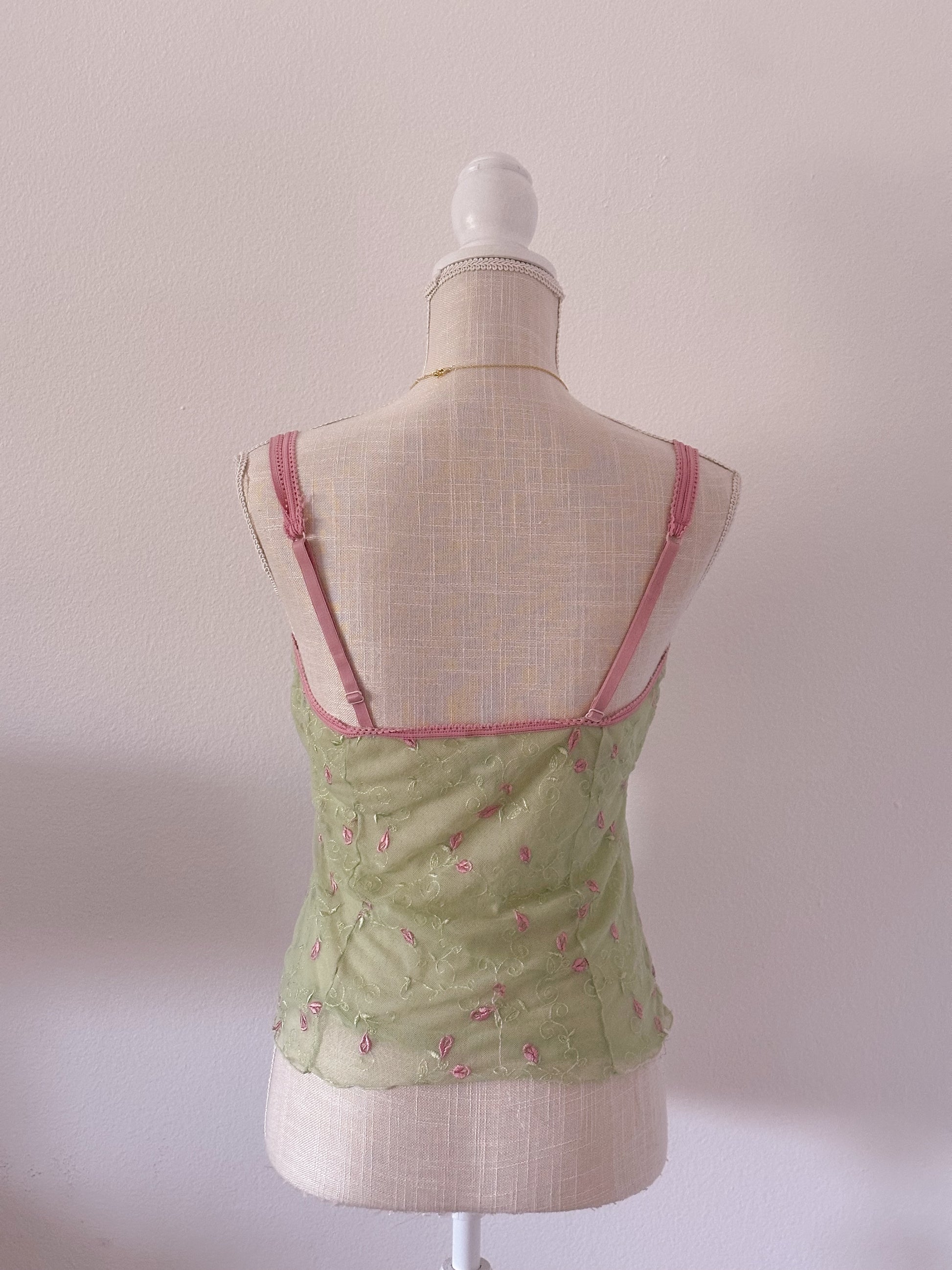 Vintage viral rampage green bustier cami top size: M/L