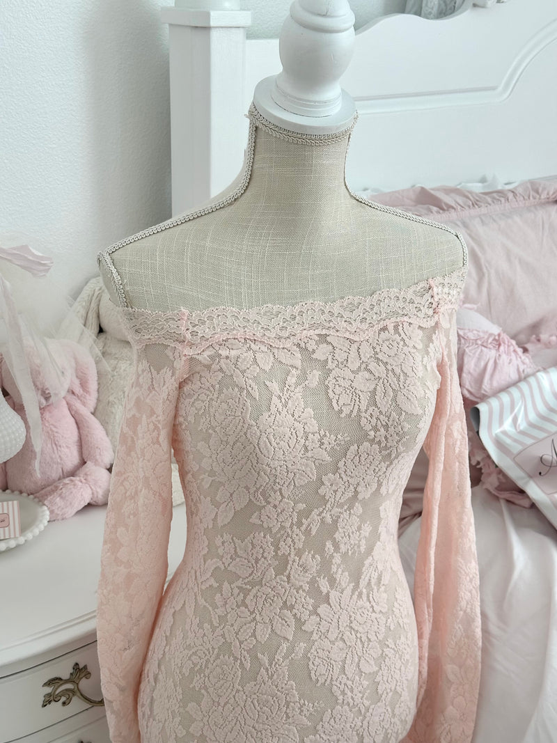 Vintage 2002 Victoria’s Secret Sheer Lace Long Sleeve Babydoll Top Size: S