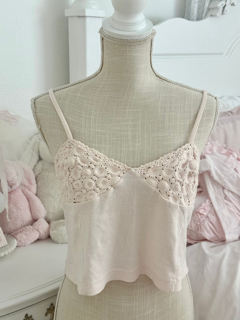 Vintage 2001 Victoria’s Secret Light Pink Cotton Cami Top Size: M