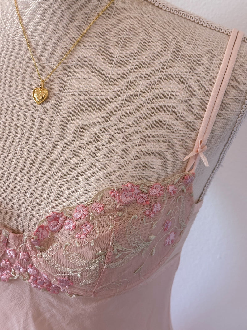 Vintage Victoria's Secret 1990s floral babydoll slip dress size: 34 B