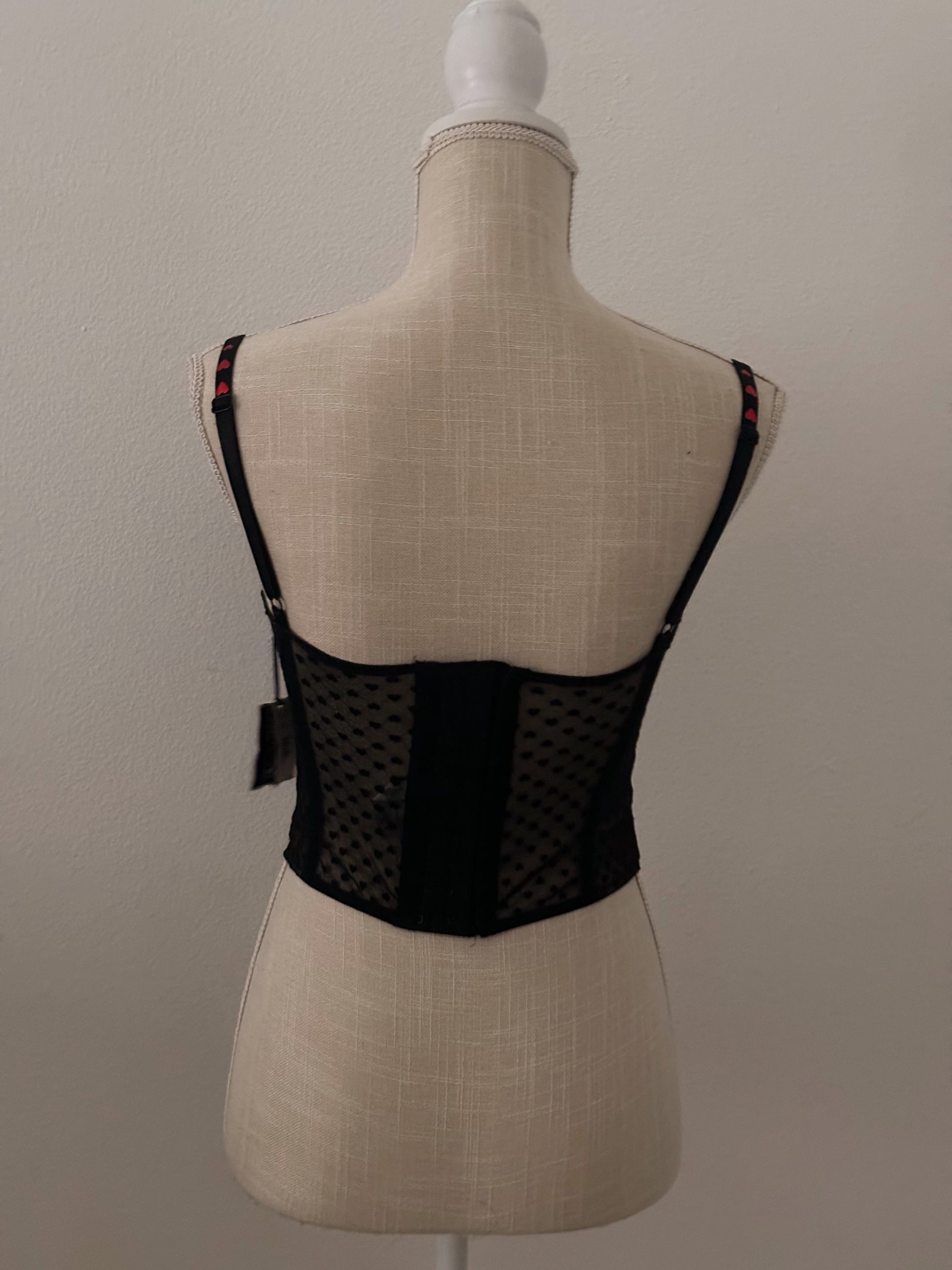 NWTS Chantal Thomass black vintage bustier corset cami top