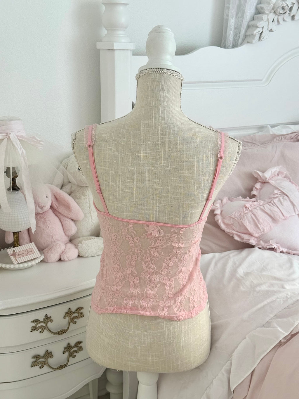 Vintage 2005 Victoria’s Secret Sydney Carlson Pink Bustier Lace Top Size: M