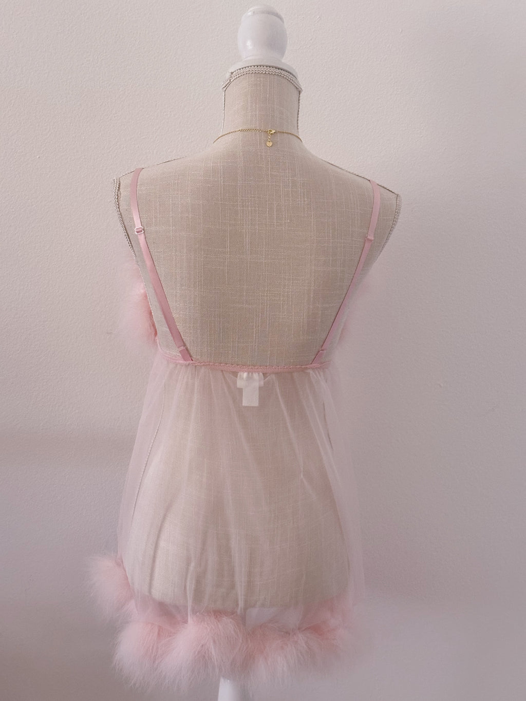 Vintage Fredrick's of Hollywood fembot pink lingerie babydoll size: one size