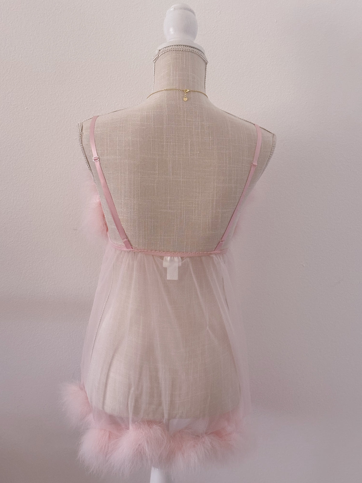 Vintage Fredrick's of Hollywood fembot pink lingerie babydoll size: one size