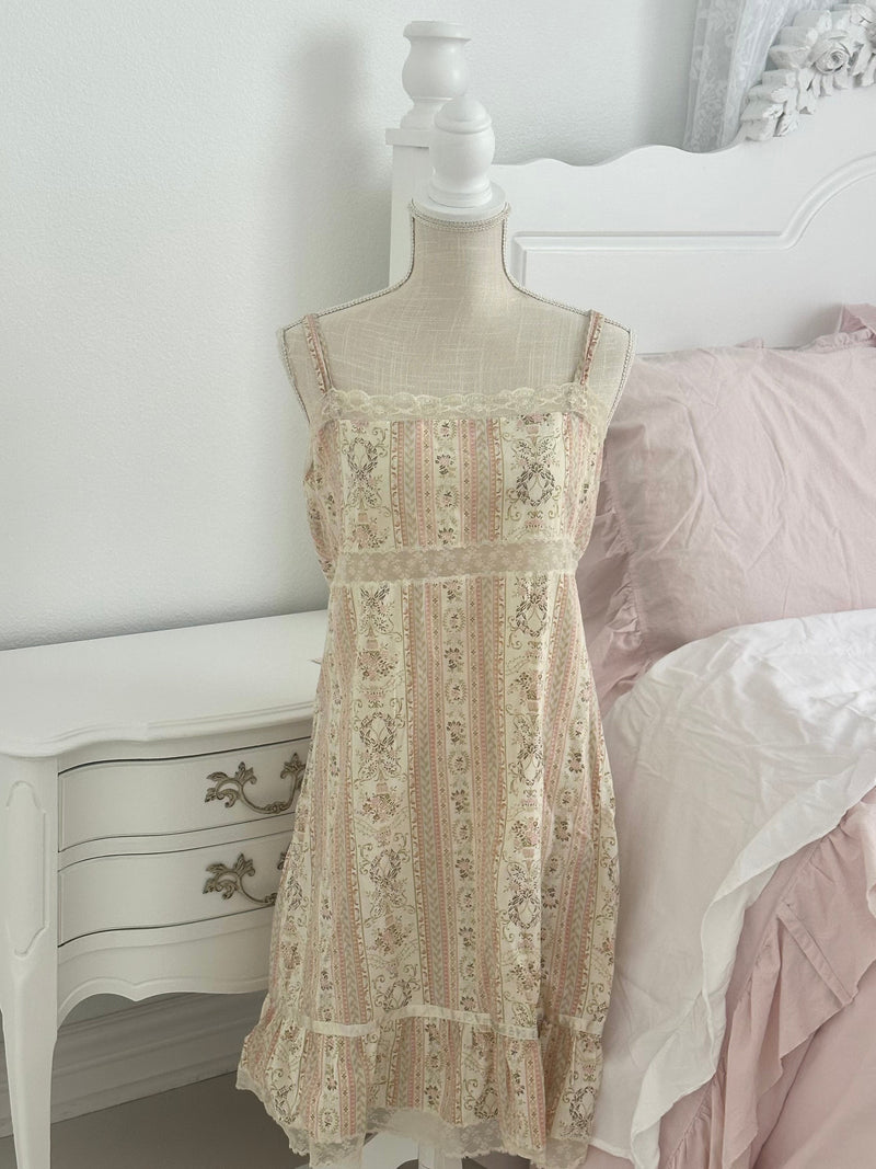 Vintage 2003 Victoria’s Secret Shabby Chic Cotton Slip Dress Nightgown Size: S
