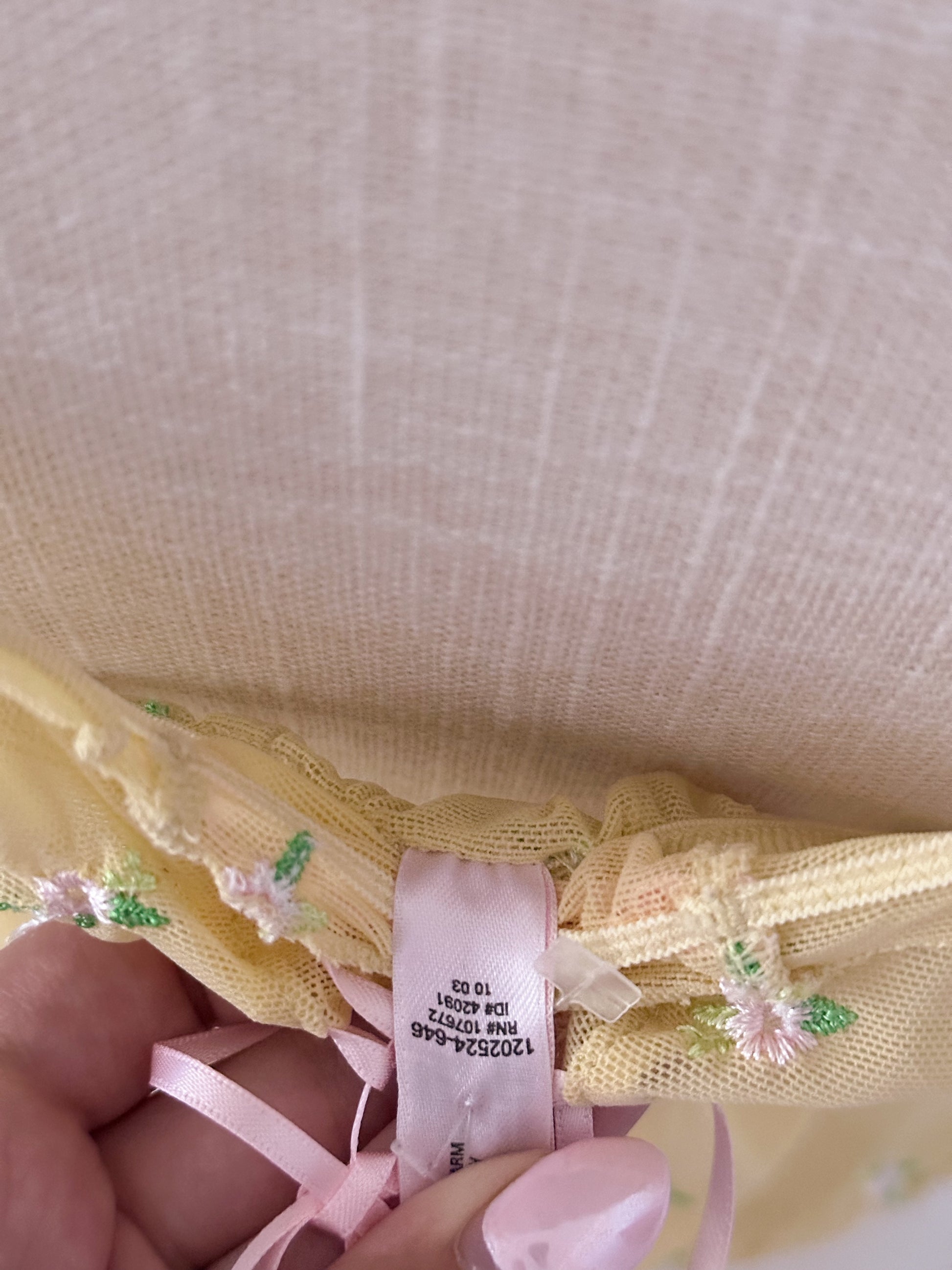 Vintage Victoria's Secret yellow floral milkmaid cami top Size: M
