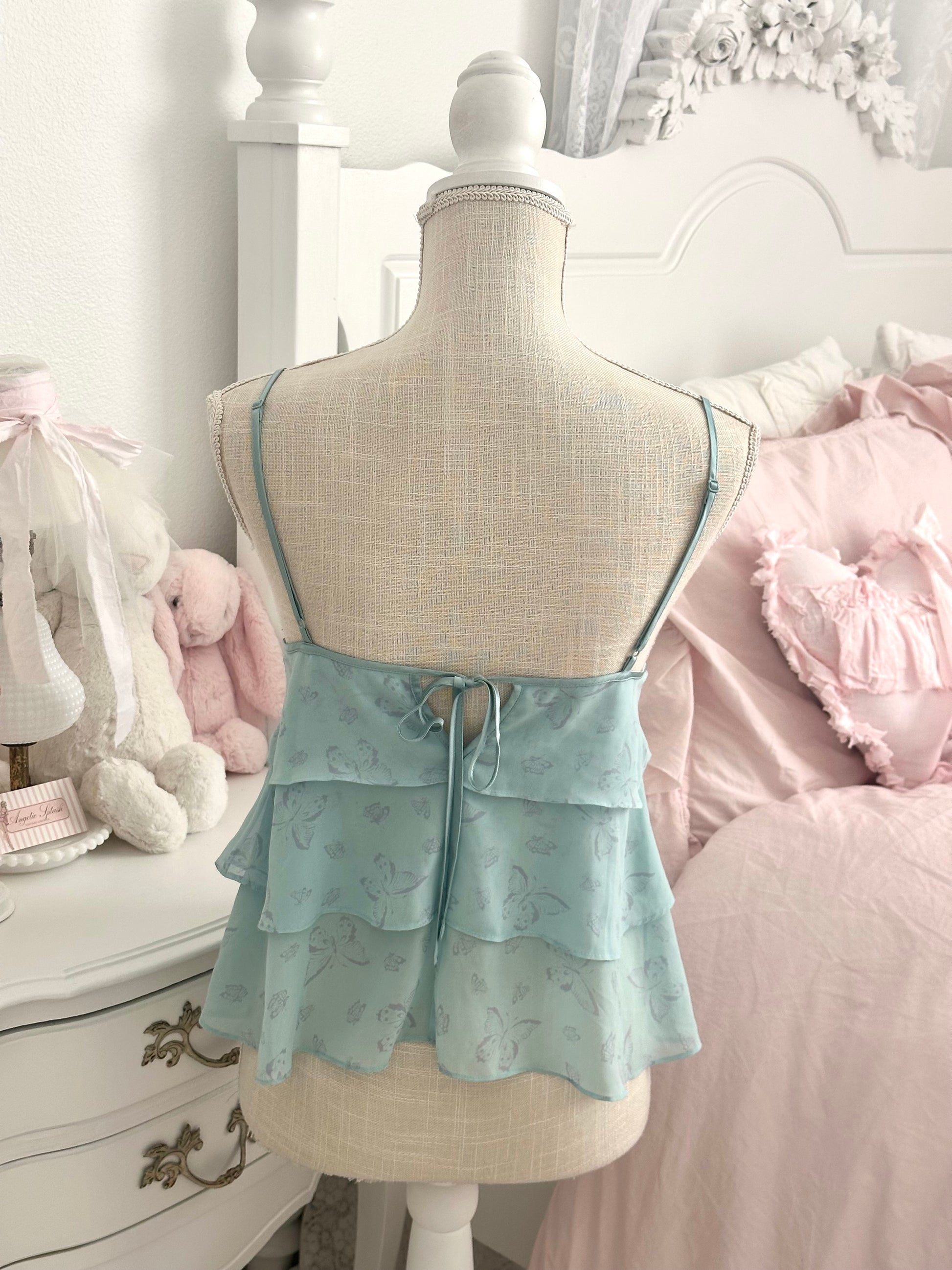 Vintage 2004 Victoria’s Secret Butterfly Ruffle Cami Top Size: S