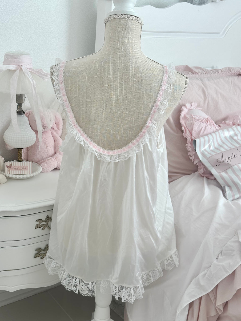 Authentic 1970s Nylon Babydoll Matching Set Size: L
