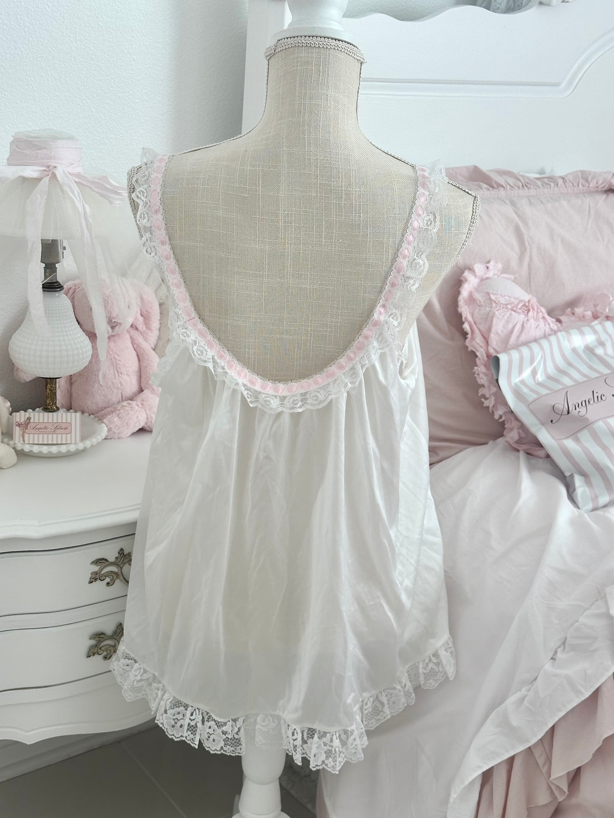 Authentic 1970s Nylon Babydoll Matching Set Size: L
