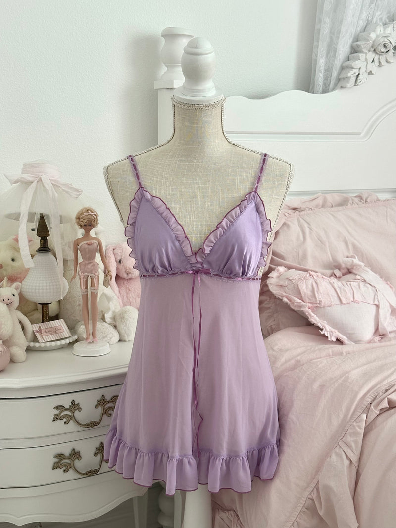 Vintage 2004 Victoria’s Secret Purple Sheer Slip Dress Size: XS