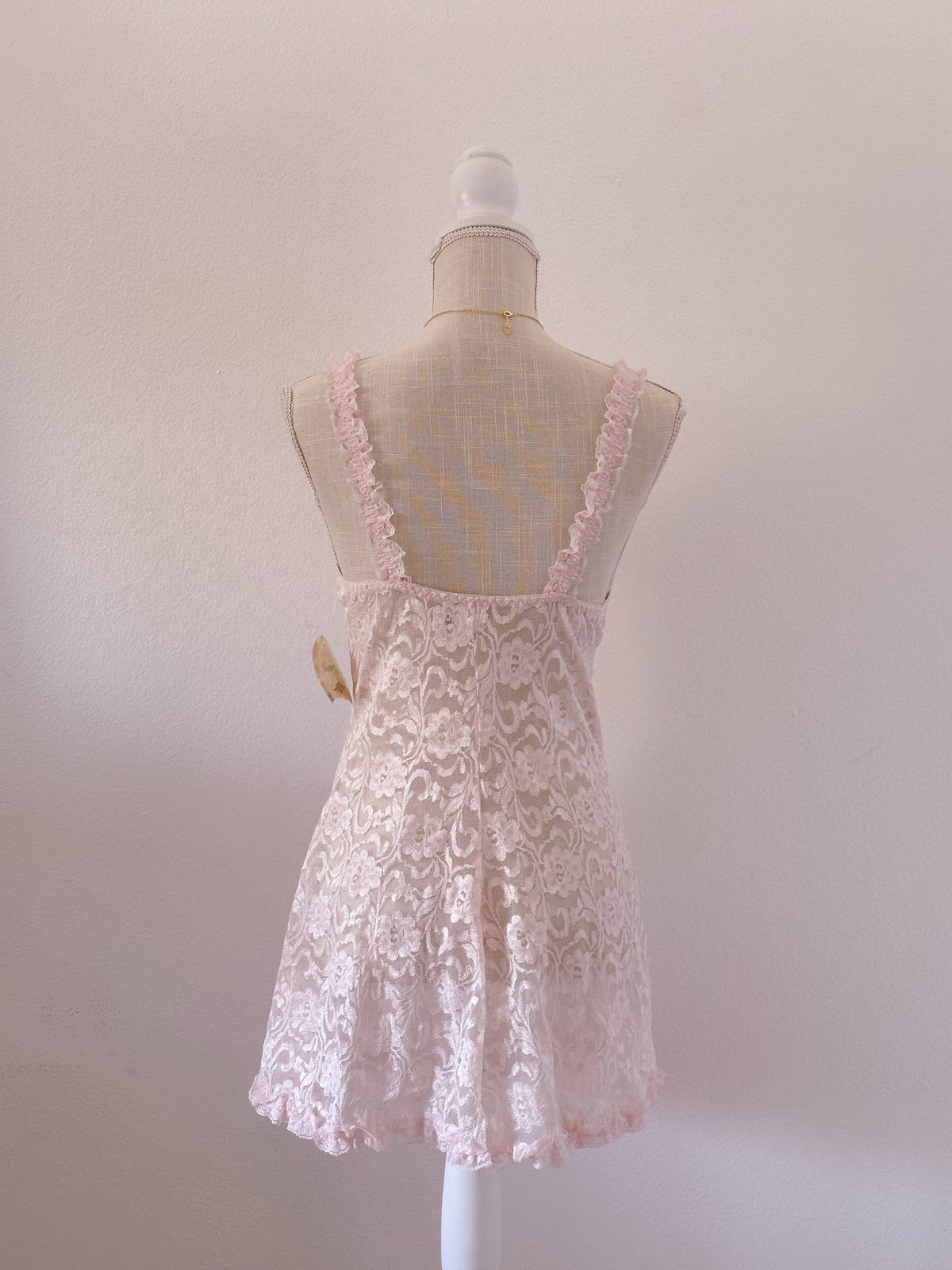 Vintage inner secrets babydoll pink slip dress