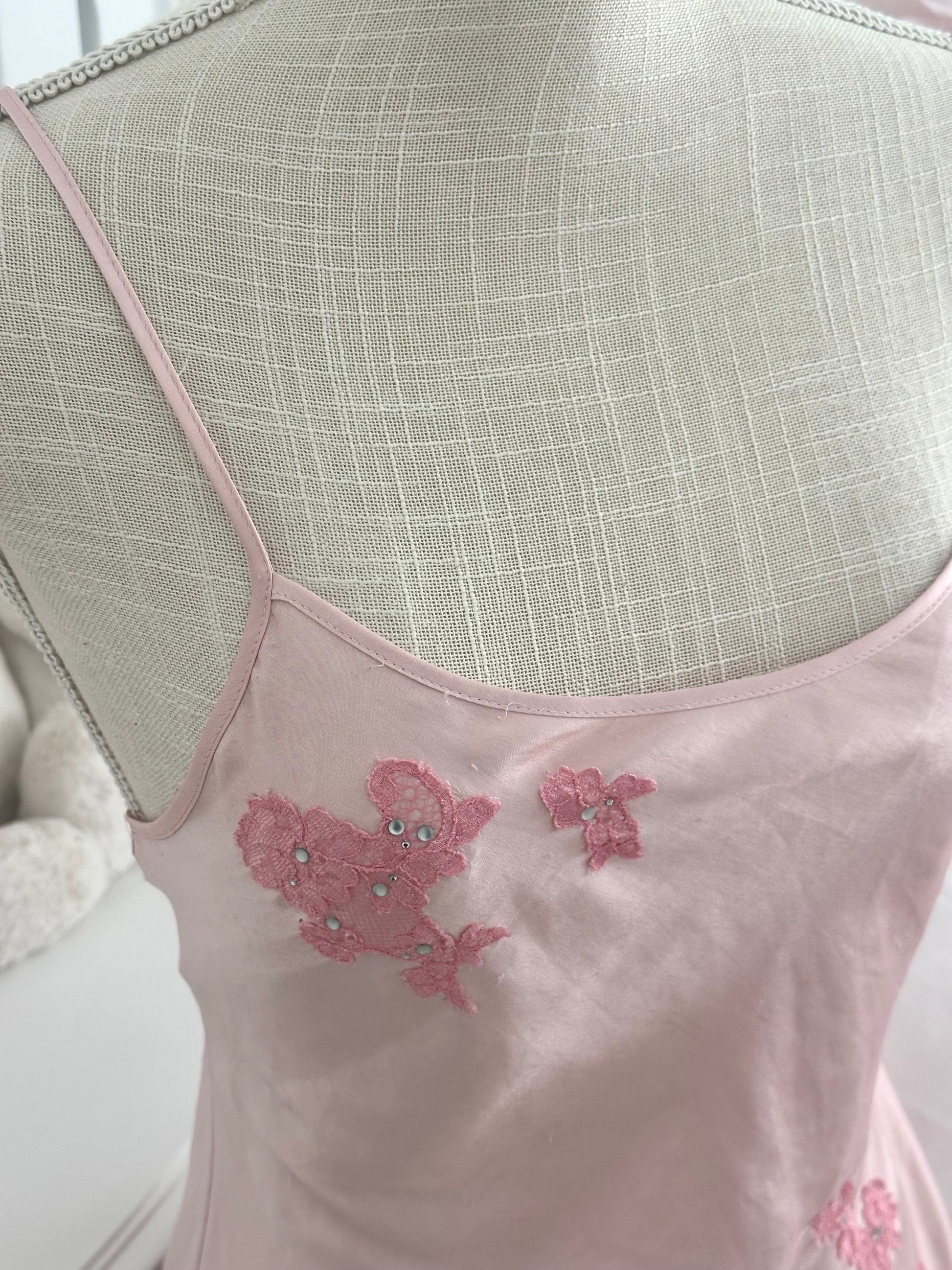 Vintage 2004 Victoria’s Secret Pink Satin Slip Dress Size: S