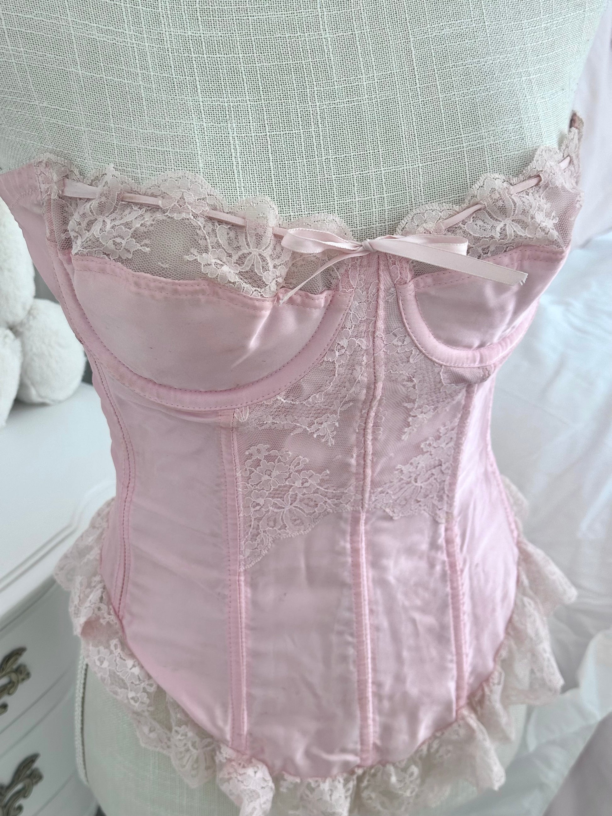 Authentic 1970s Glydons Pink Corset Top Size: XS/S￼