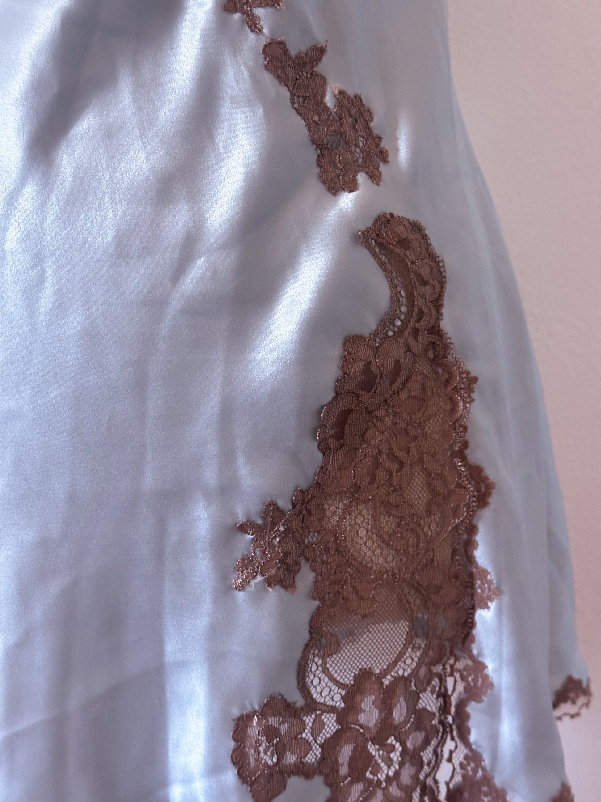 Vintage Victoria's Secret madison beer powder blue babydoll slip dress size: XS