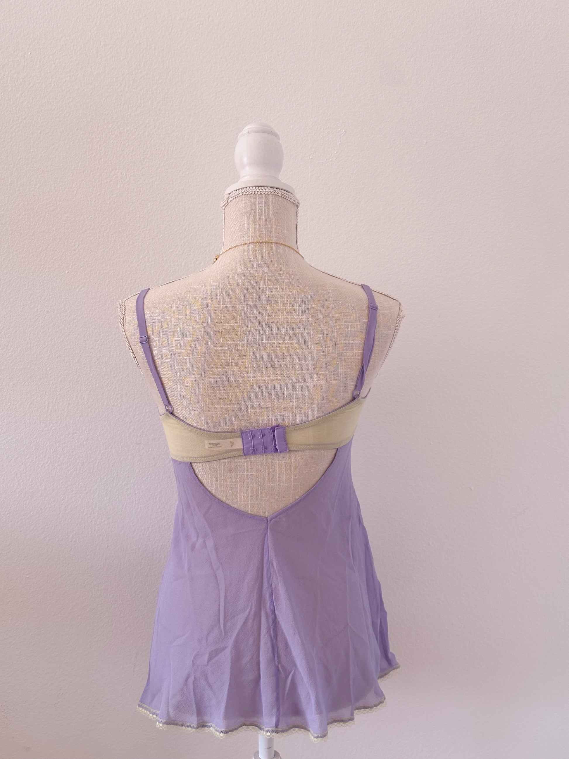 Victoria's Secret purple milkmaid slip dress cami top size: XS