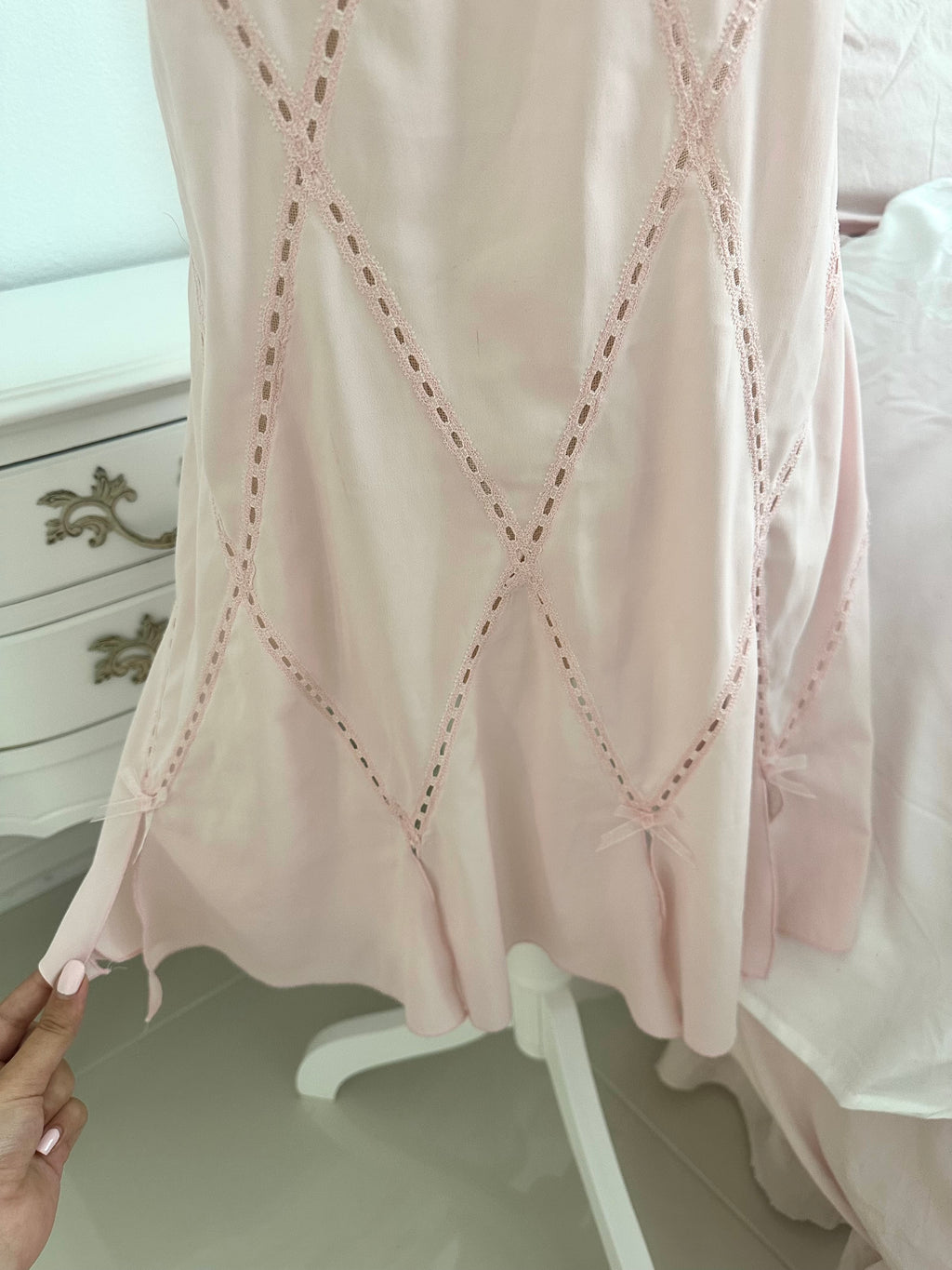 Vintage 2005 Victoria’s Secret Pink Shabby Chic Babydoll Slip Dress Size: M