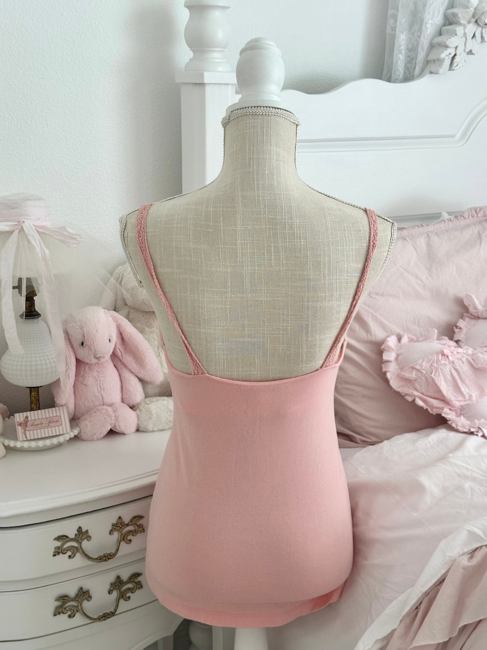 Vintage Y2K Victoria’s Secret MODA International Pink Cotton Cami Top Size: M
