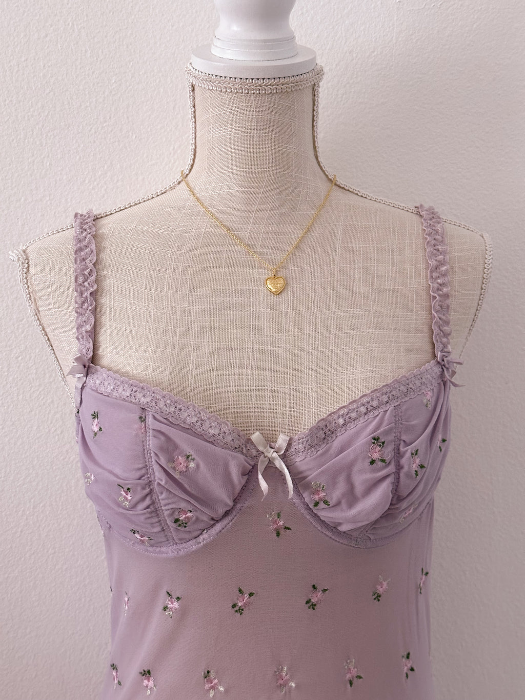 Vintage lilac bustier cami top size: 36 B