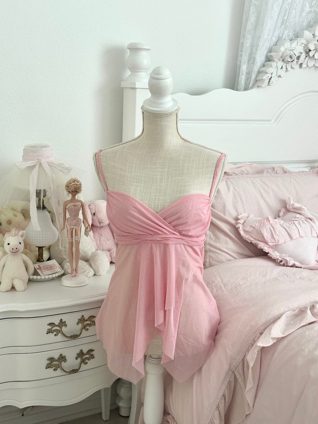 Vintage 2004 Victoria’s Secret Pink Whimsical Tiered Cami Top Size: M