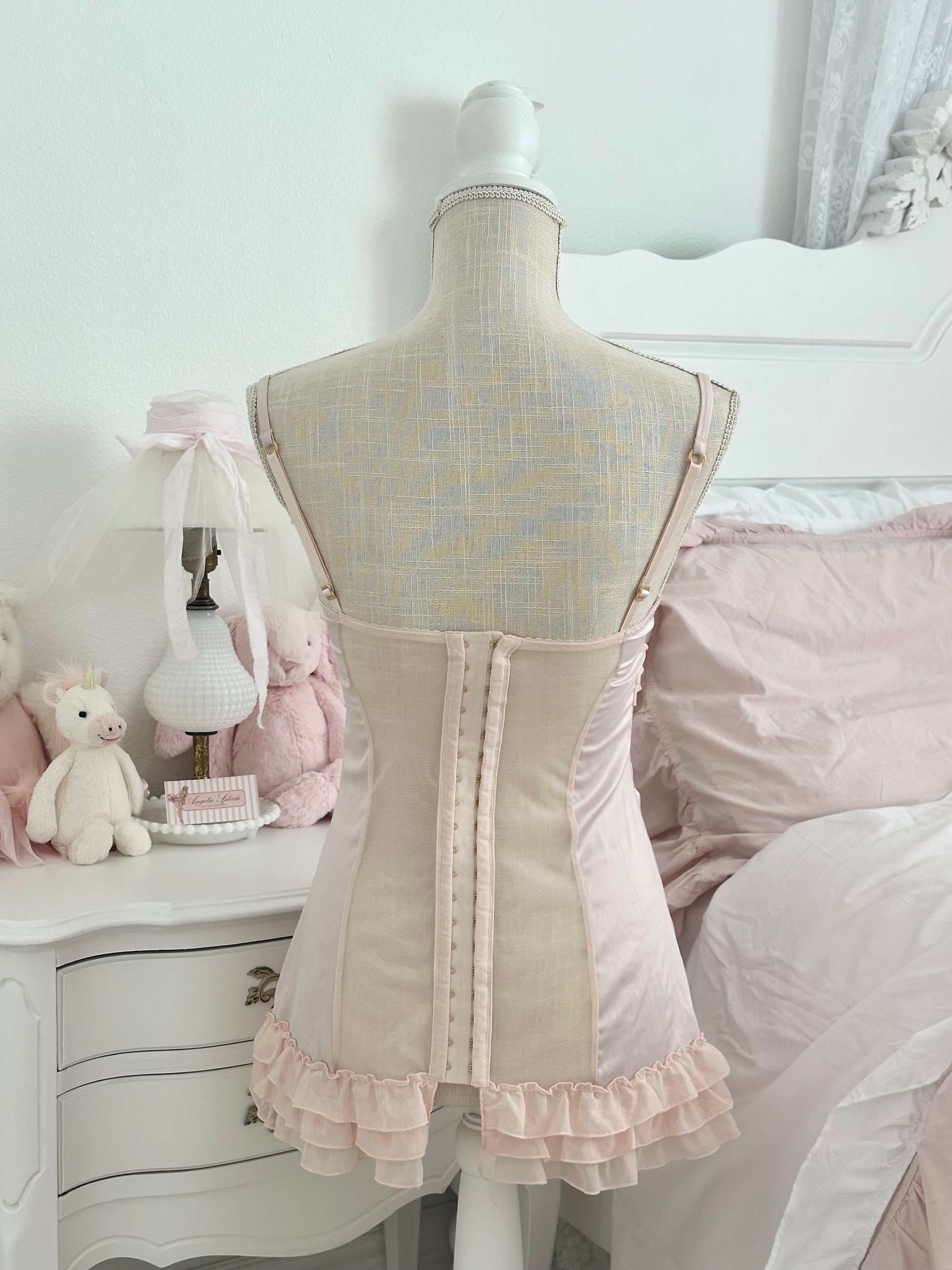Vintage 2009 Victoria’s Secret Pink Shabby Chic Babydoll Slip Dress Size: 34B