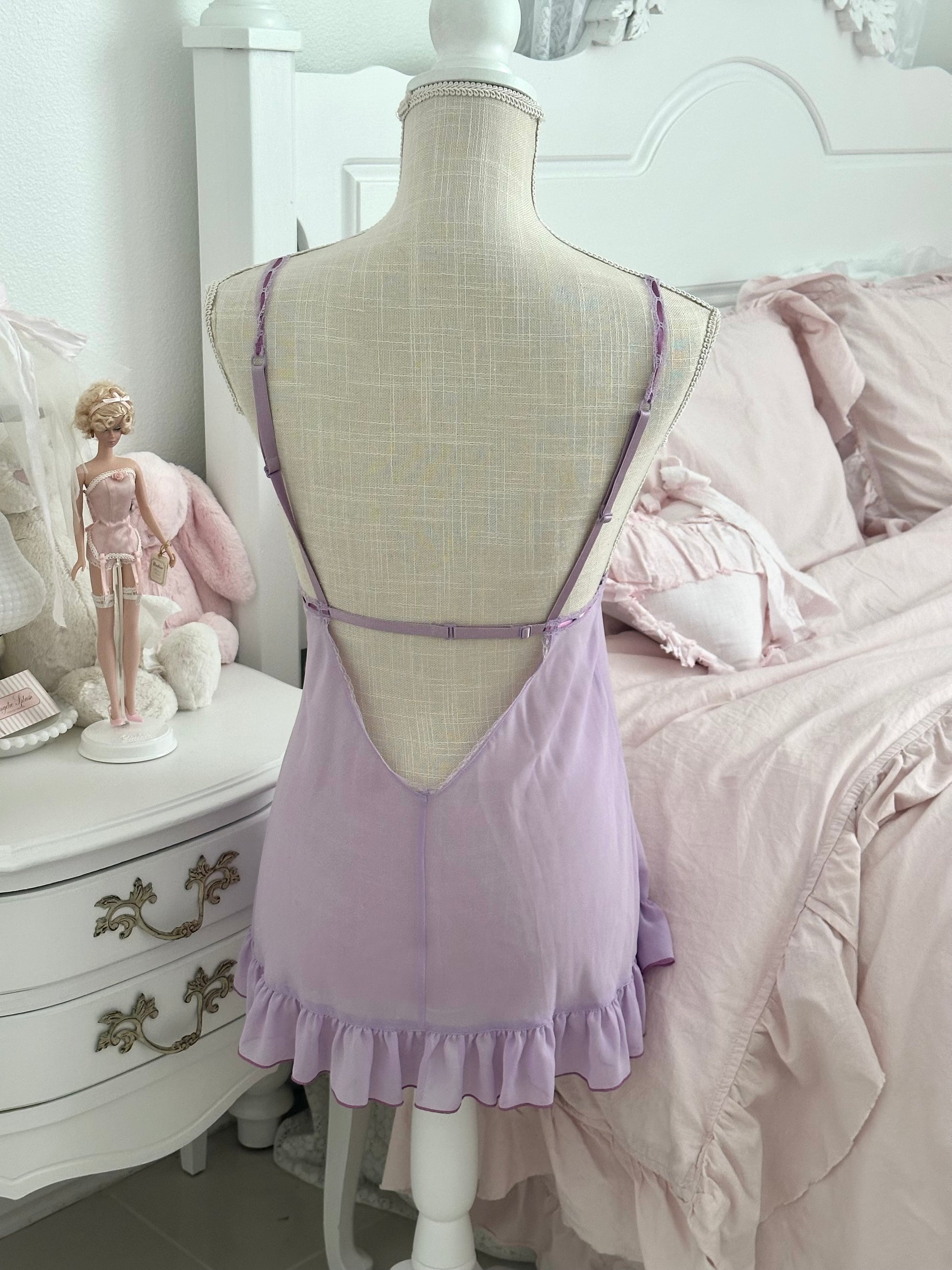 Vintage 2004 Victoria’s Secret Purple Sheer Slip Dress Size: XS