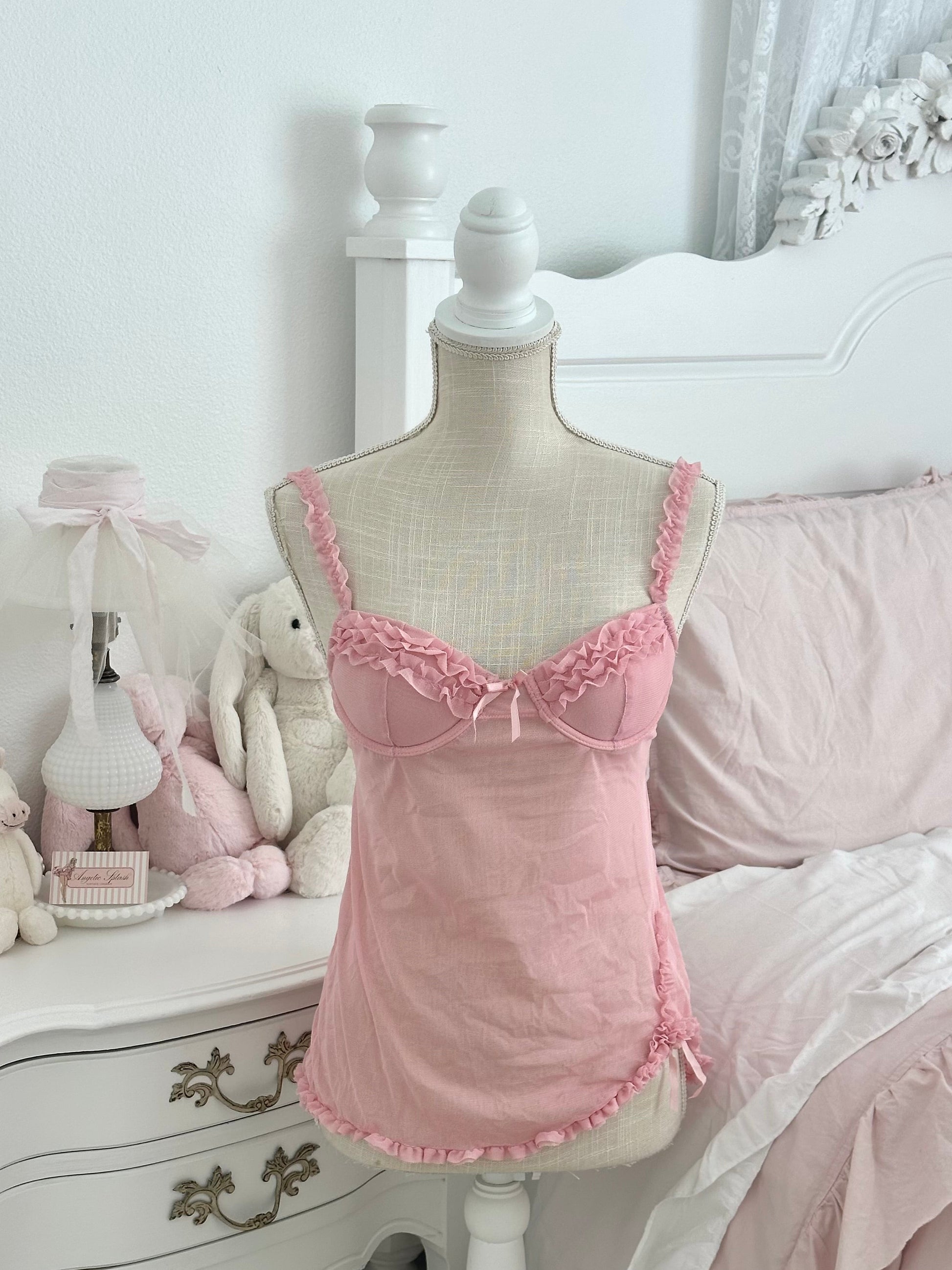 Vintage Y2K Rampage Pink Bustier Cami Top Size: M