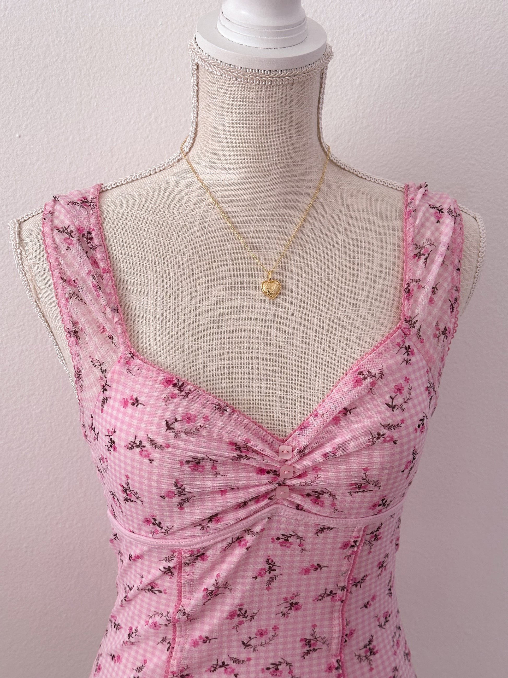 Pink Jane Norman milkmaid cami top size: S/M