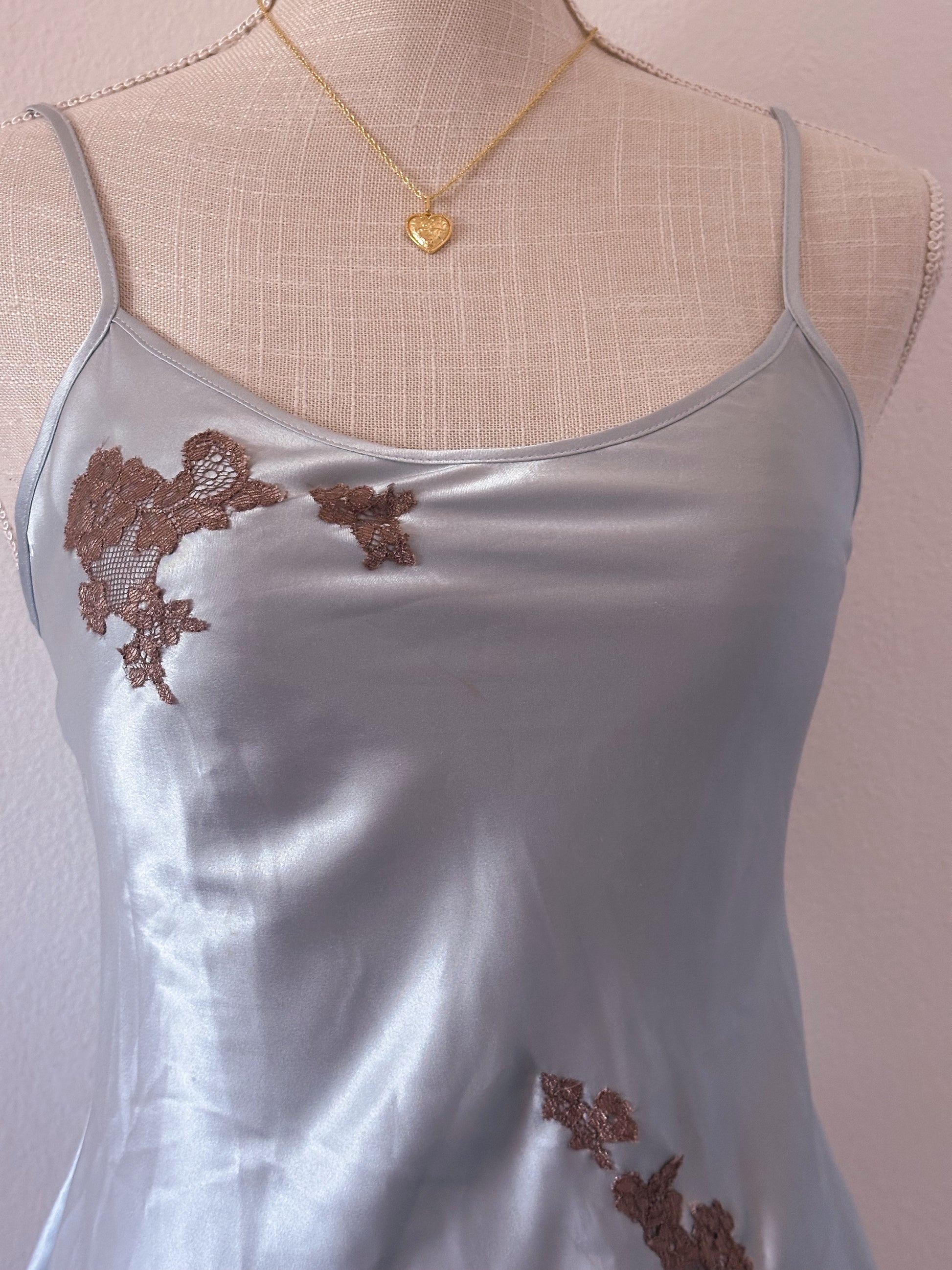 Vintage Victoria's Secret madison beer powder blue babydoll slip dress size: XS