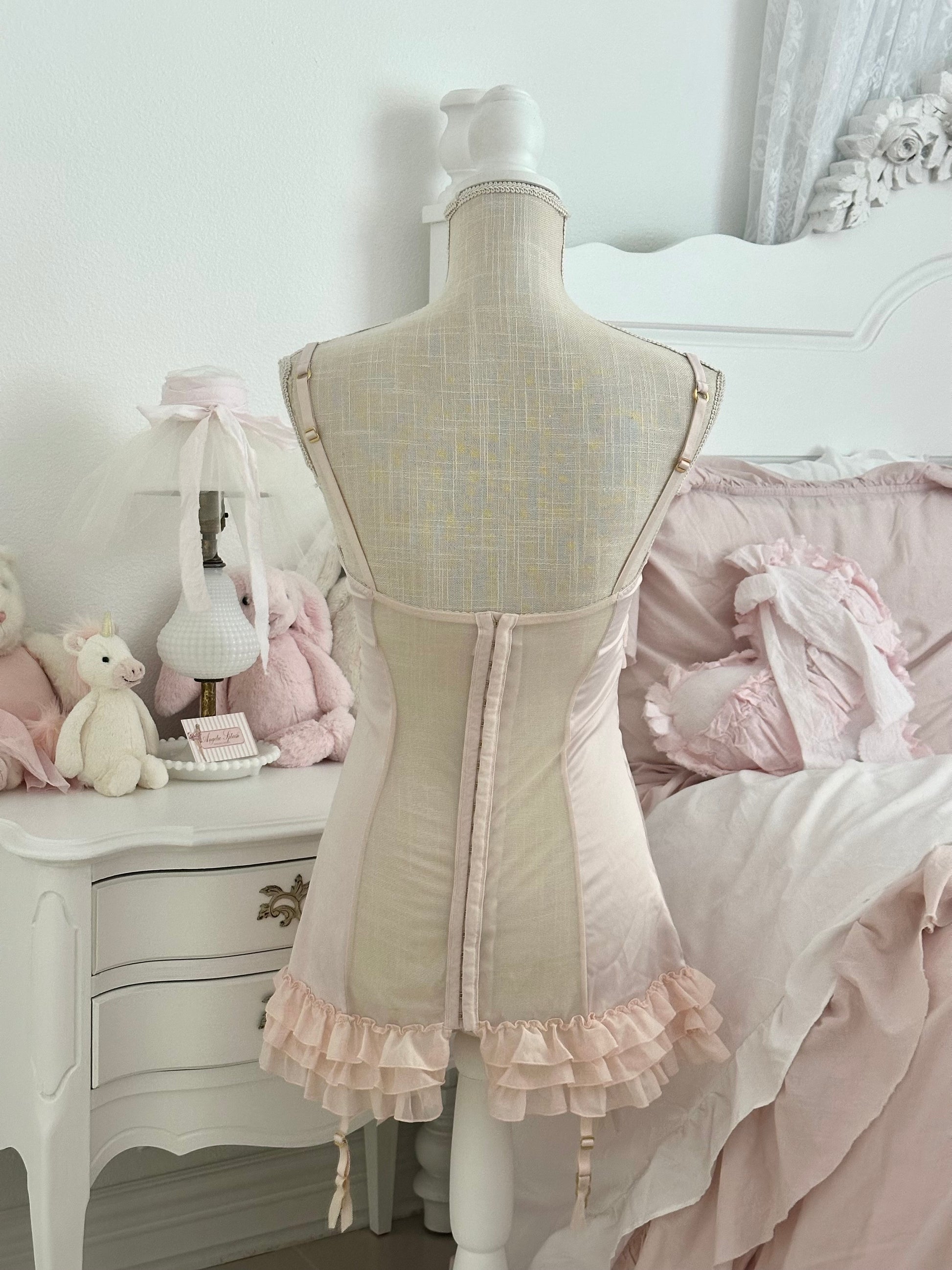 Vintage 2009 Victoria’s Secret Pink Satin Babydoll Slip Dress Size: 34C