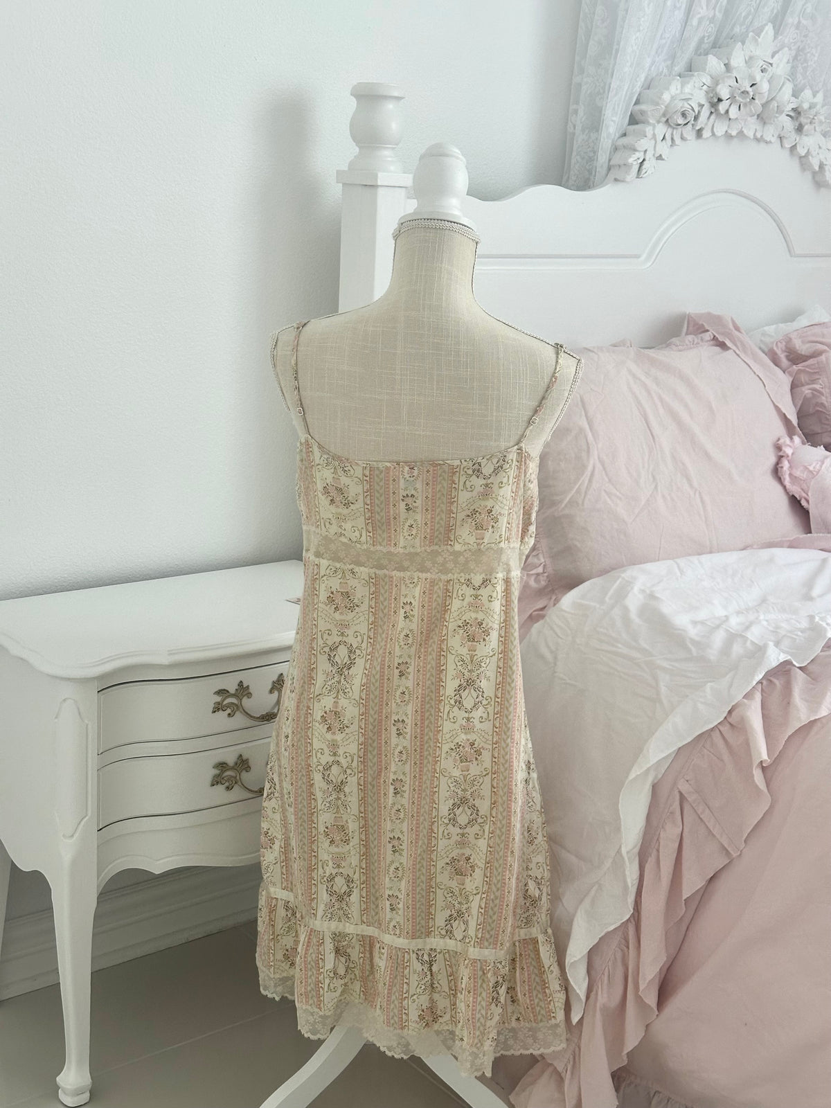 Vintage 2003 Victoria’s Secret Shabby Chic Cotton Slip Dress Nightgown Size: S