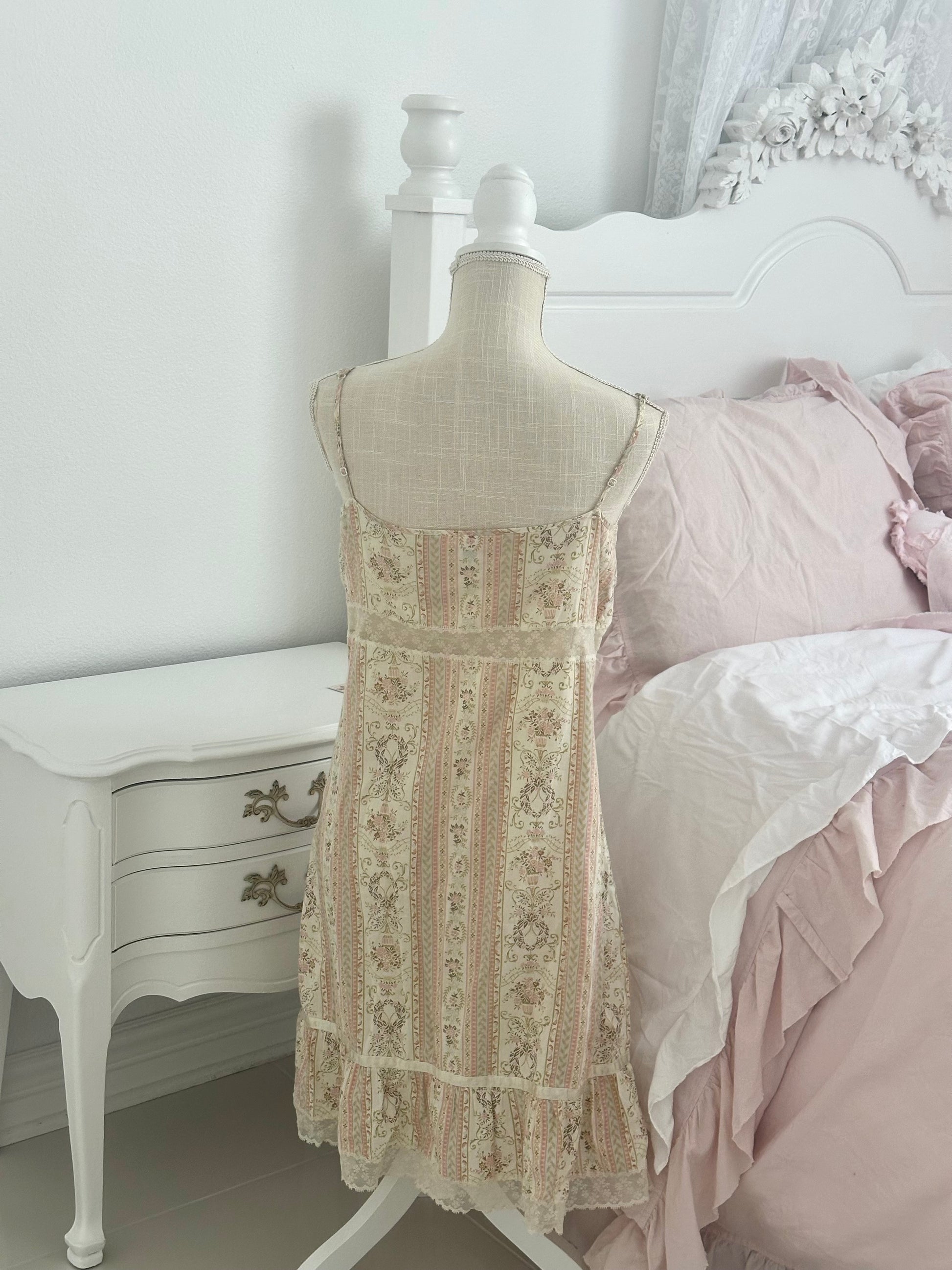 Vintage 2003 Victoria’s Secret Shabby Chic Cotton Slip Dress Nightgown Size: S