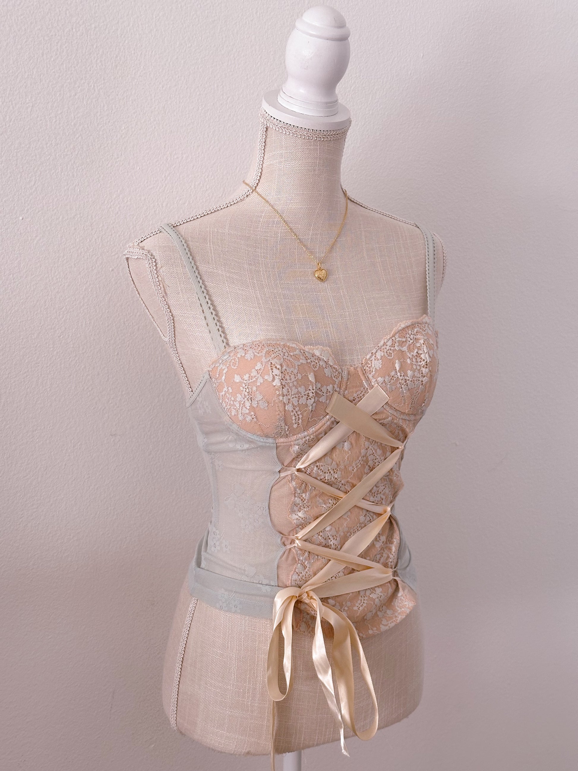 Vintage Rampage light blue ballerina corset top