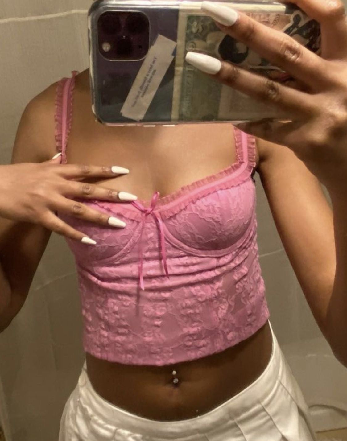 Vintage purple Victoria's Secret purple bustier cami top size: M