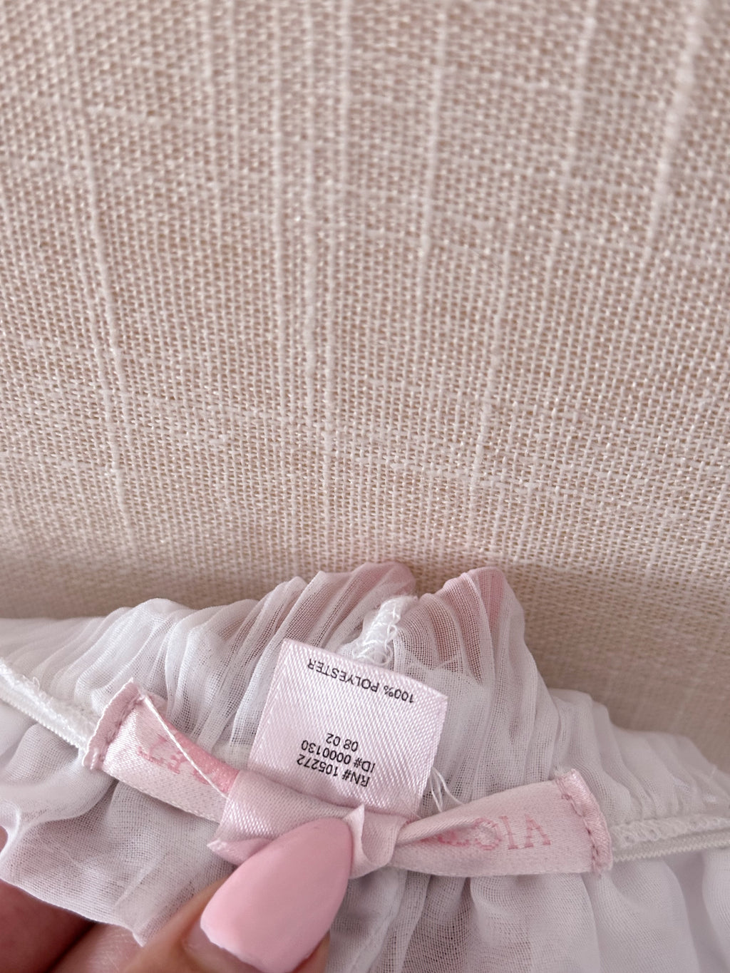 Vintage Victoria's Secret Sabrina Carpenter white babydoll slip dress