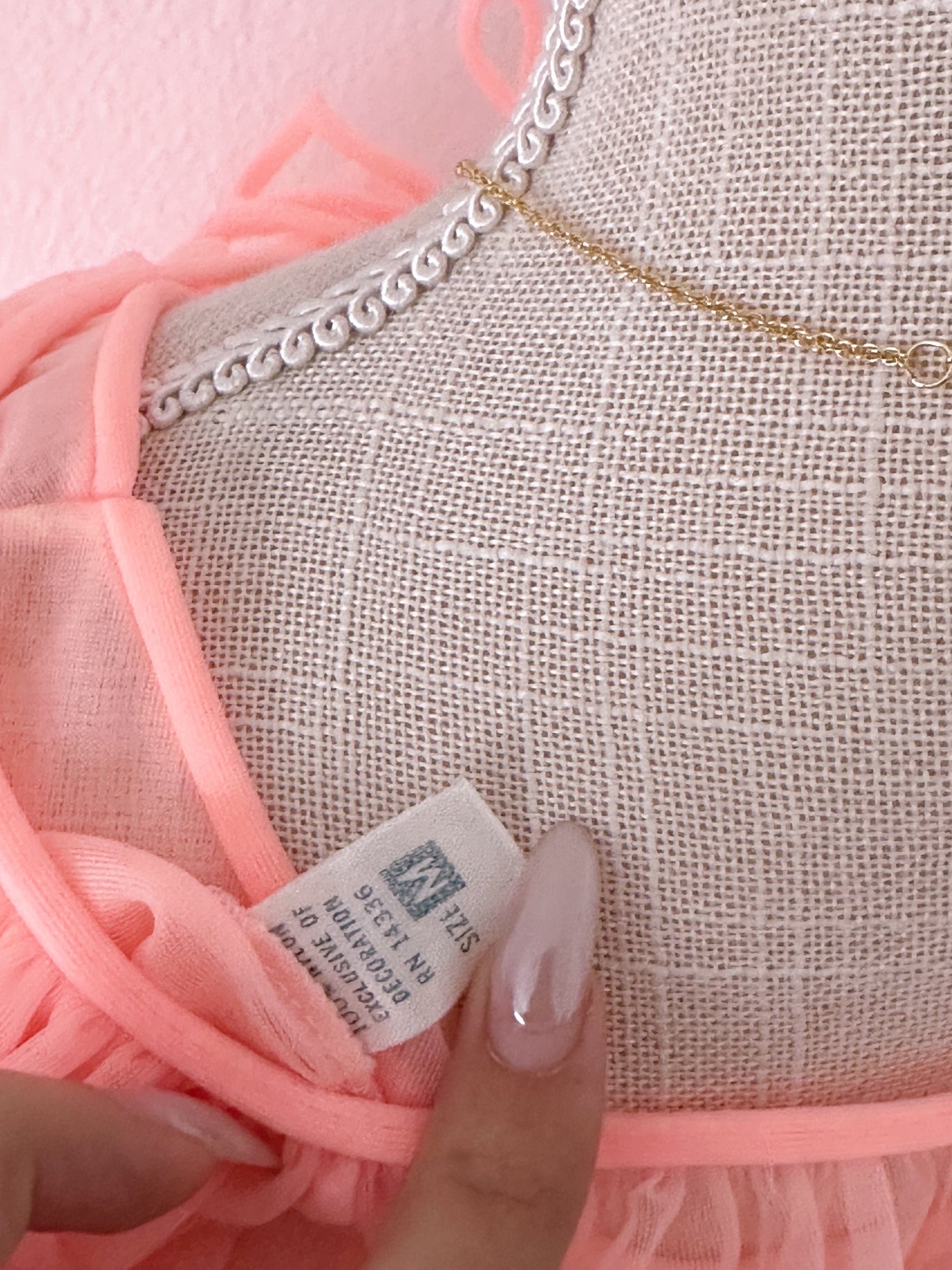 1950's peignoir peach robe and slip dress set