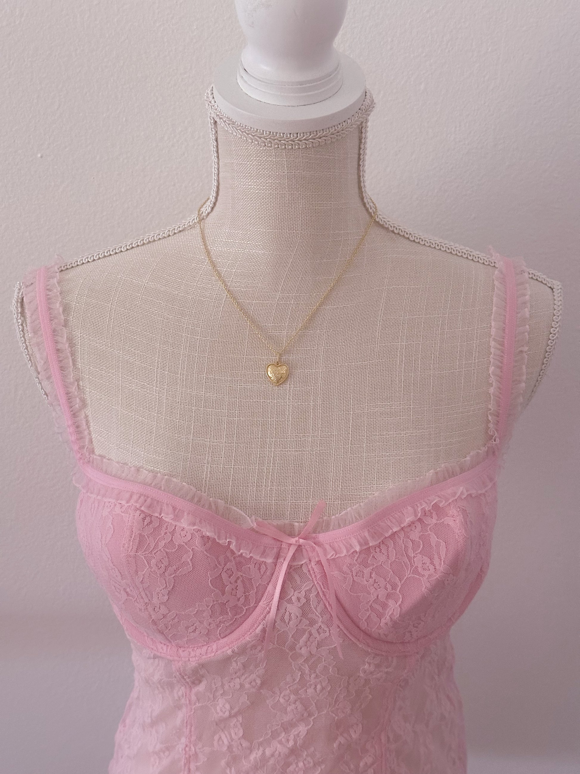 Victoria's Secret pink Sydney Carlson bustier top size: L