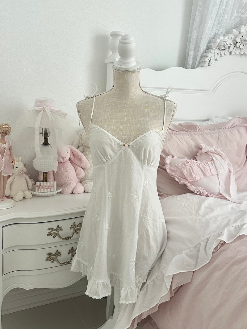 Vintage 2002 Victoria’s Secret White Cotton Babydoll Slip Dress Size: S