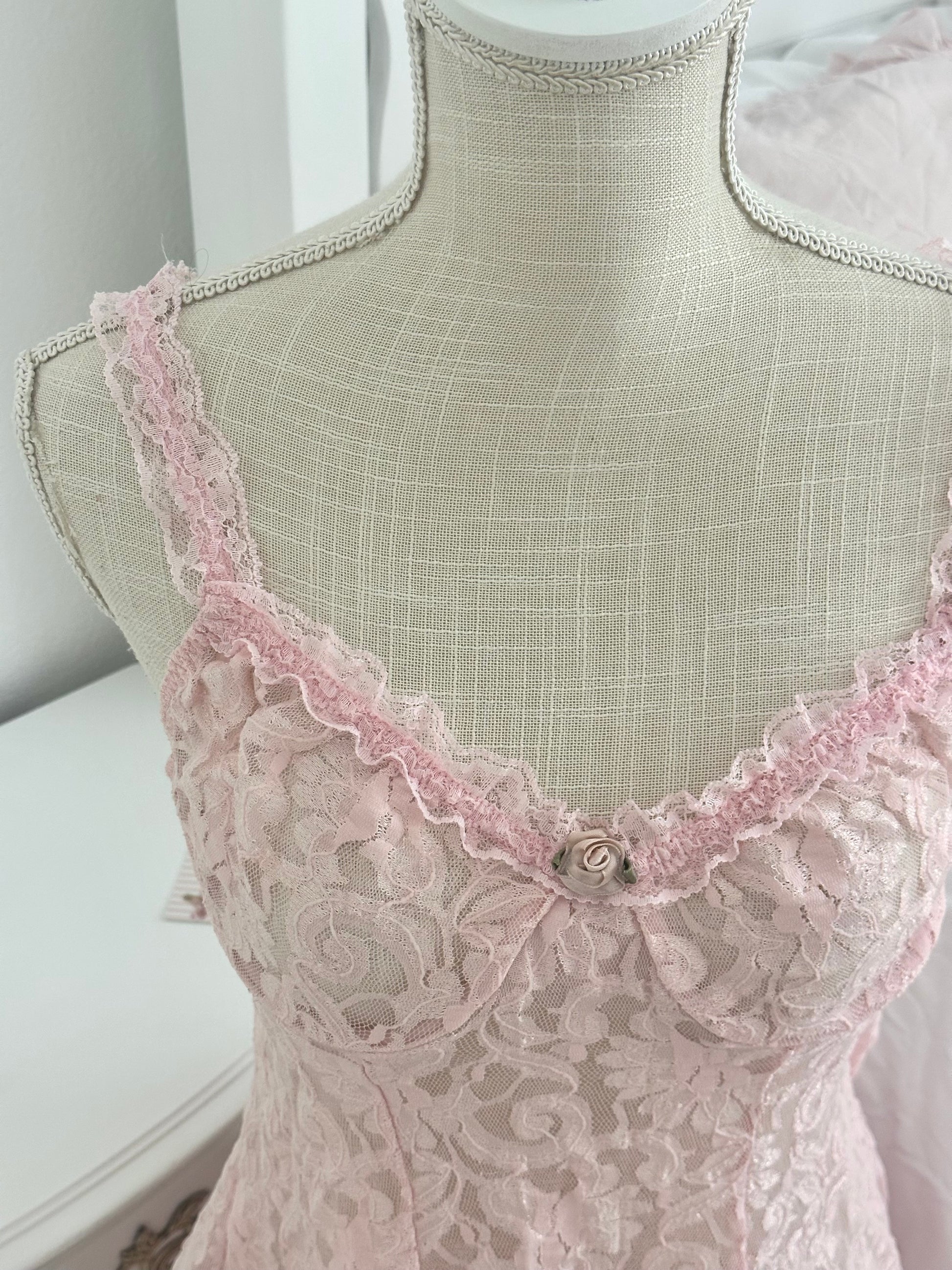 Vintage Y2K Private Luxuries Pink Babydoll Size: S
