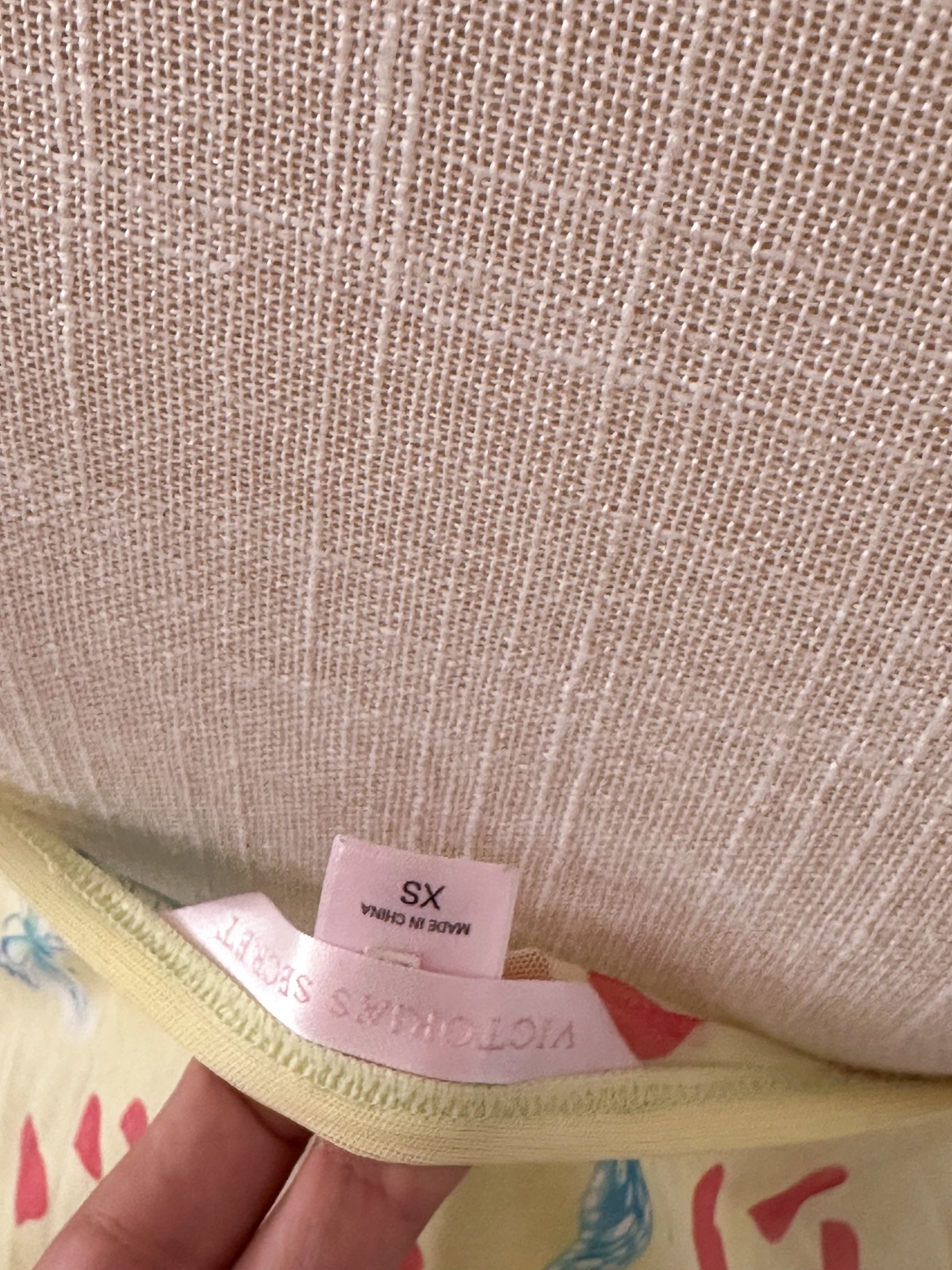 Vintage Victoria secret yellow, butterfly babydoll slip size: xs