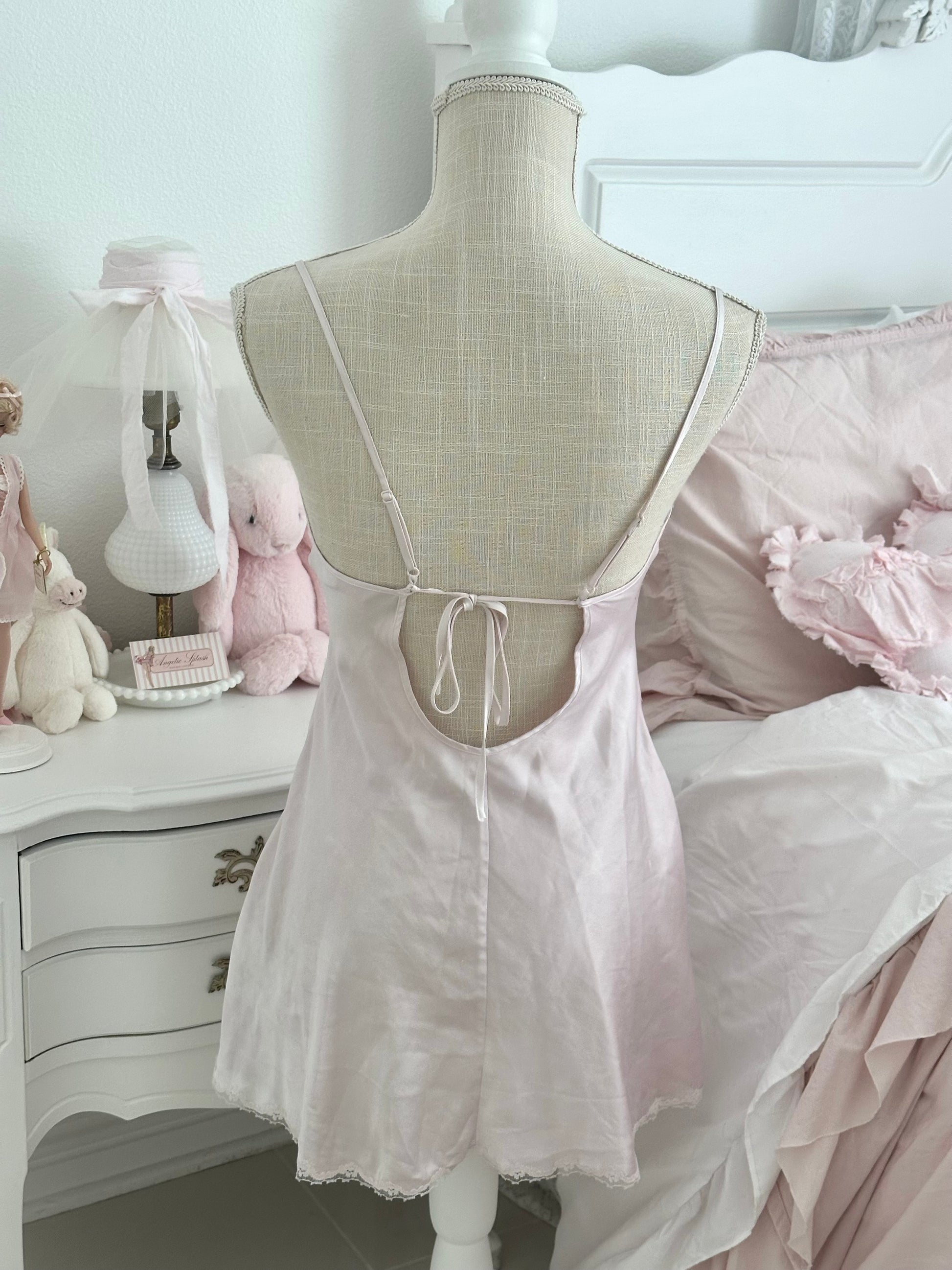 Vintage 2004 Victoria’s Secret Pink Satin Slip Dress Size: S