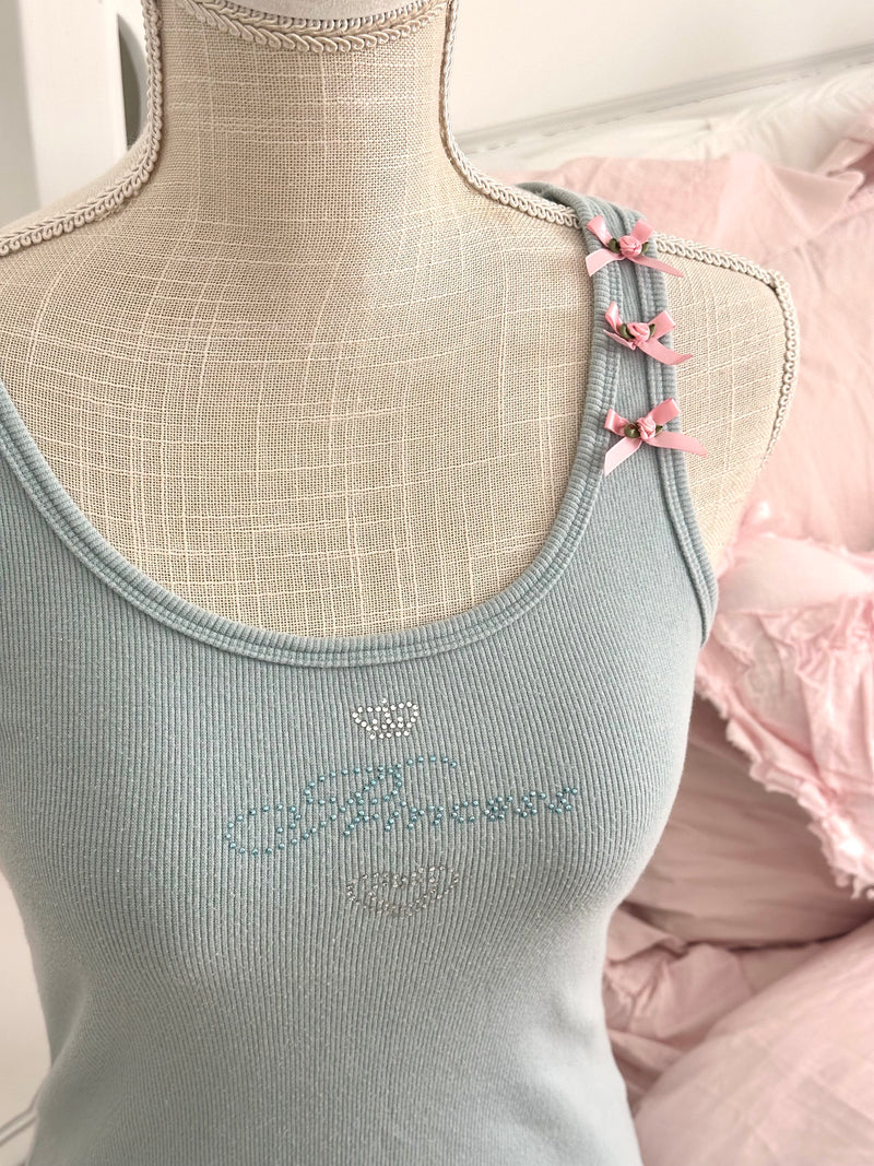 Vintage rare 2003 Victoria’s Secret Rhinestone “Princess” Tank Top Size S