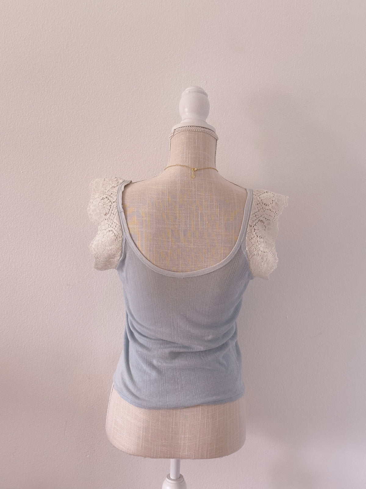 Shabby chic blue cami top size: M