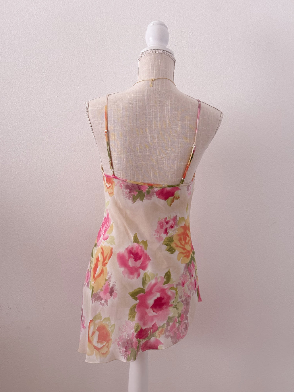 Vintage Victoria's Secret asymmetrical floral cami babydoll size: S