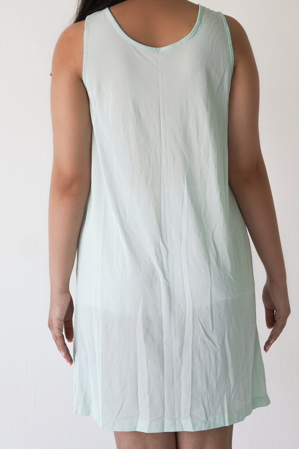 Vintage 1950s Stonewear Teal Sheer Babydoll Slip Dress Size: M