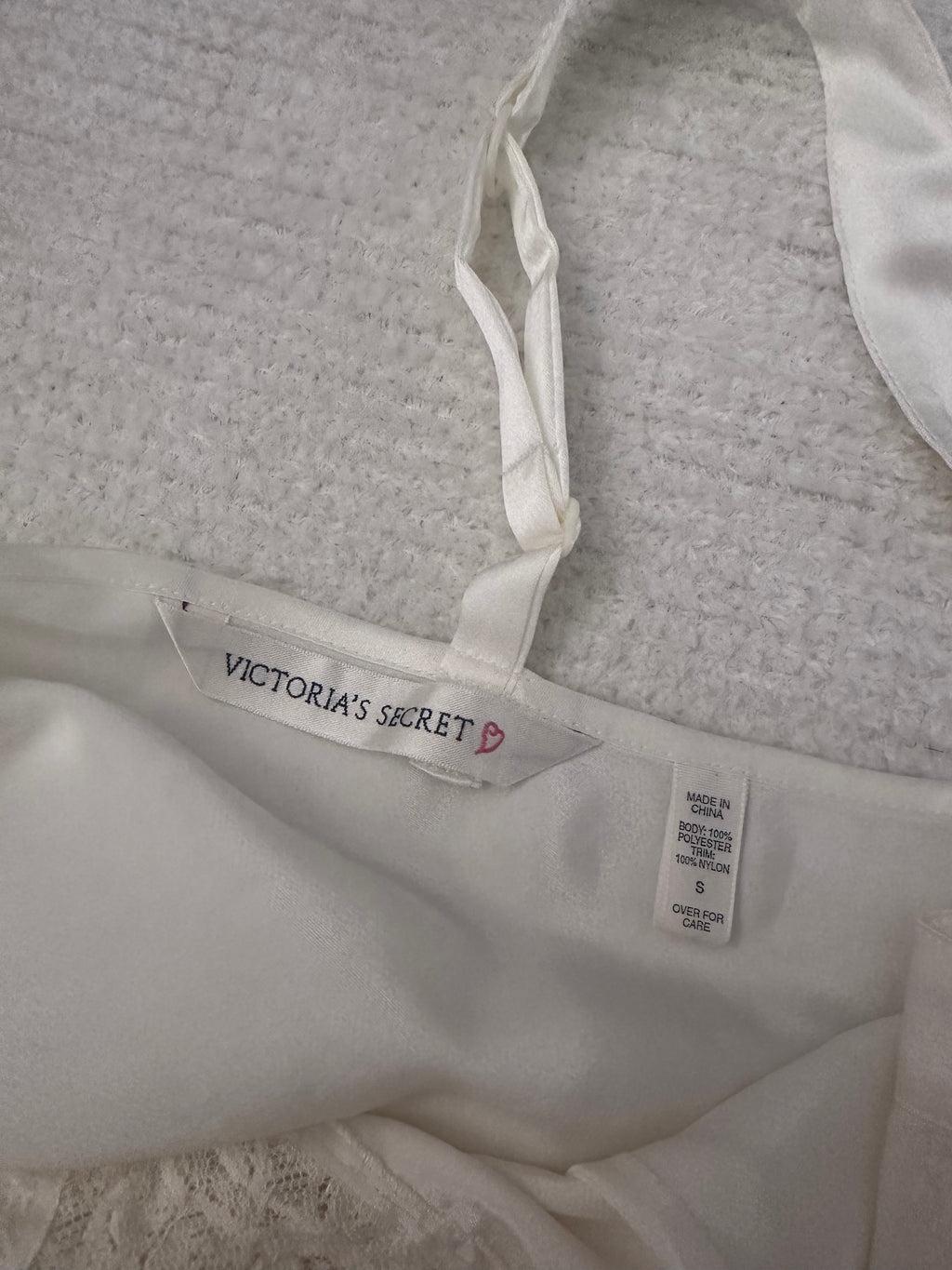 Vintage 1990s Victoria’s Secret White Babydoll Slip Dress Size: S