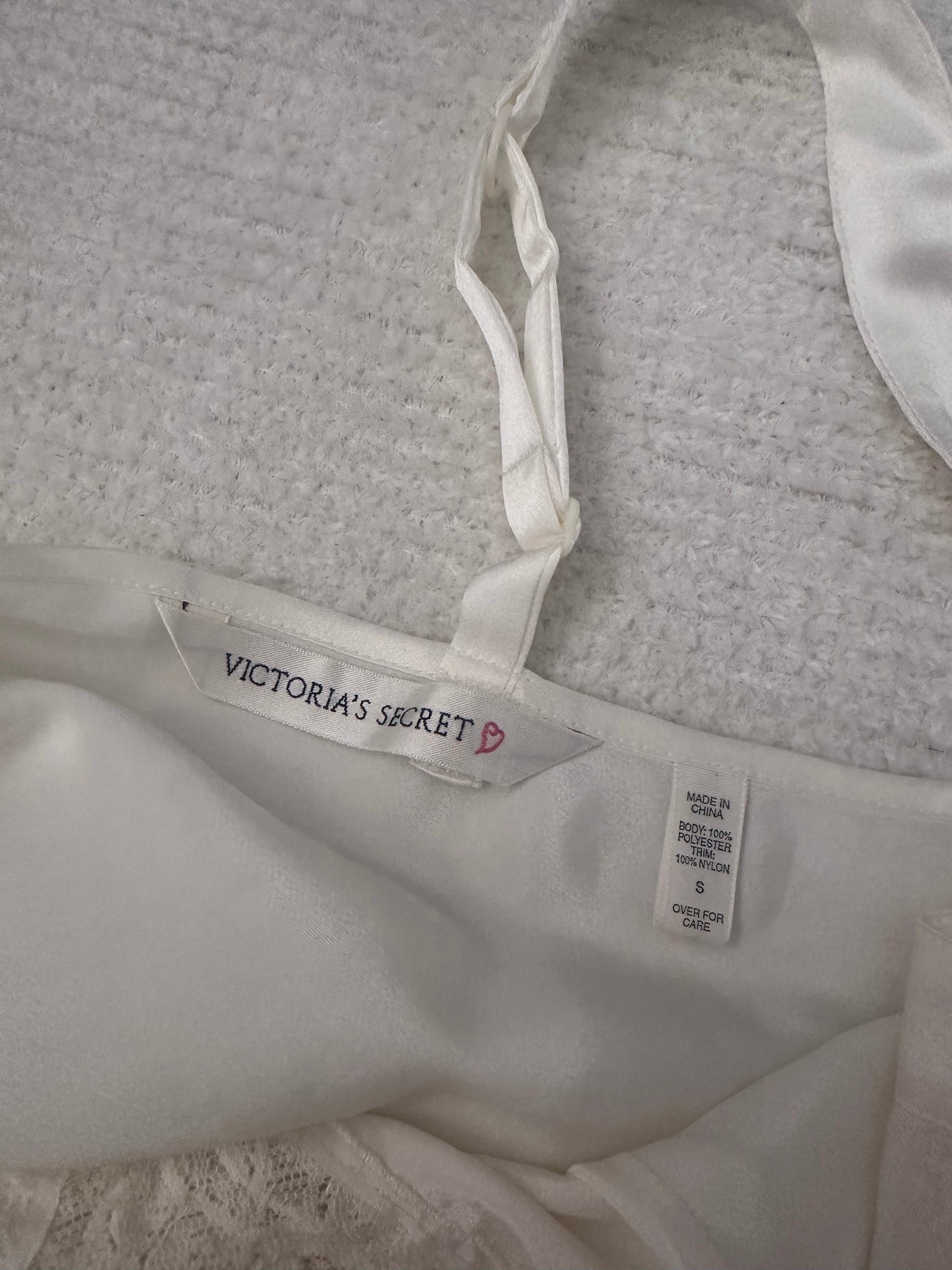 Vintage 1990s Victoria’s Secret White Babydoll Slip Dress Size: S